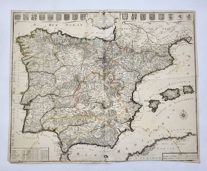 NICOLAS DE FER (1647 - 1720)
Carte de l'Espagne....