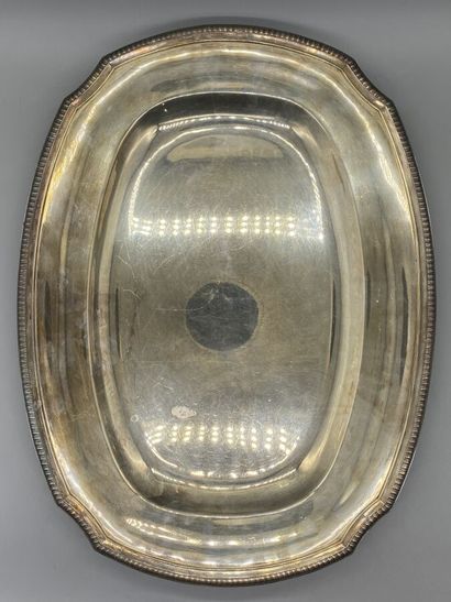 CHRISTOFLE, large serving dish with contoured...