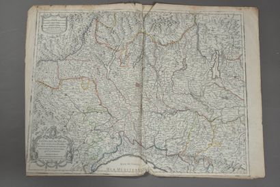 null HUBERT JAILLOT 
(France, 18th century)
The Duchy of Milan. 1781.
Double folio....