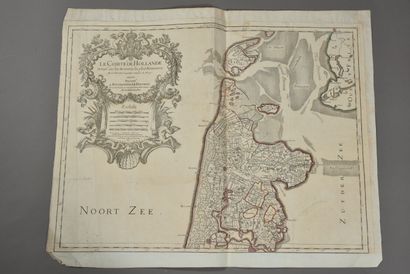 null Hubert JAILLOT (1632 - 1712)
Map of the county of Holland. About 1700. 
Double...