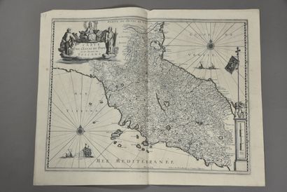 null Cartographe du XVIIème siècle.
Carte de l'état du pape, publiée chez Pierre...