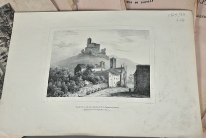 null [PIEMONT] Ecole italienne du XIXème siècle. 

Album delle Principali Castella...