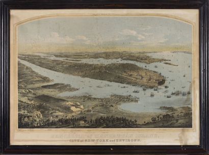 null John BORNET (actif vers 1850) 
Panorama of Manhattan Island / City of New-York...