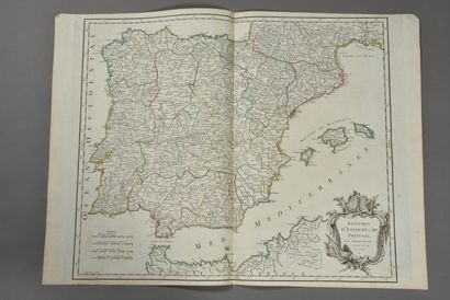 null ROBERT DE VAUGONDY 
(France, 18th century)
Map of the kingdoms of Spain and...