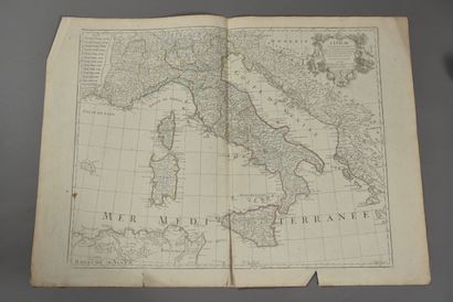 null GUILLAUME DELISLE & DEZAUCHE his successor
(France, 18th century)
Map of Italy....