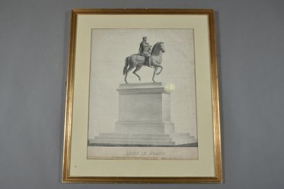 null Louis Le Grand. Statue équestre de Louis XIV "coulée en bronze à Paris par Mr...