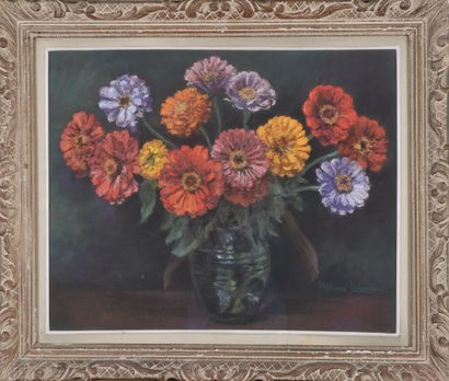 null Stéphane LAMARCHE (1891-1963).
Still life with a bunch of flowers.
Pastel on...