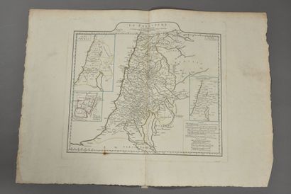 null Jean-Baptiste Bourguignon d'ANVILLE (1697 - 1782)
Map of Palestine. 1767. 
Double...