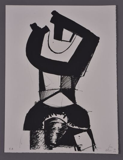 null Jean HÉLION (1904-1987).
Composition, 1969.
Lithographie sur papier vélin.
Signé...