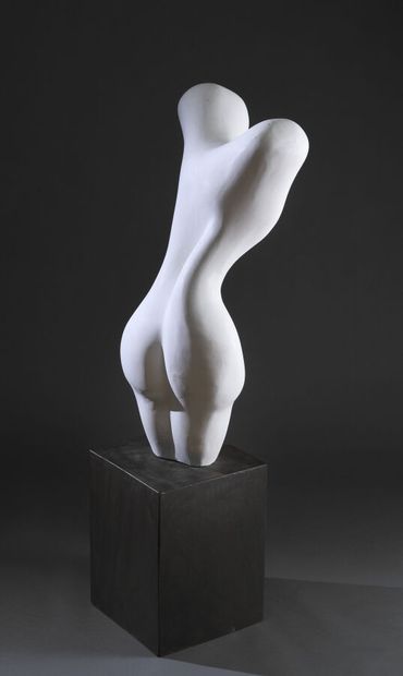 null Hans ARP known as Jean ARP (1886-1966) - After.
Torso.
Plaster.
H. 106 cm.
Fixed...