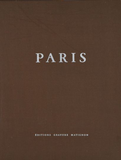 null Paris.
Portfolio of ten lithographs in color on Arches by Guy BARDONE - André...