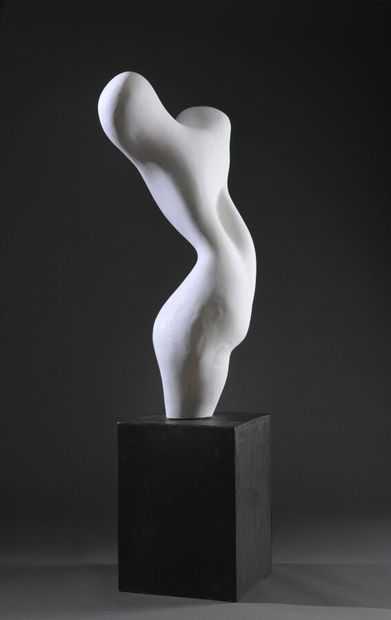 null Hans ARP known as Jean ARP (1886-1966) - After.
Torso.
Plaster.
H. 106 cm.
Fixed...