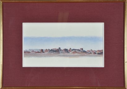 null Jean-Louis BERNEZAT (Né en 1936).
Les montagnes du Hoggar, 1985.
Pastel sur...