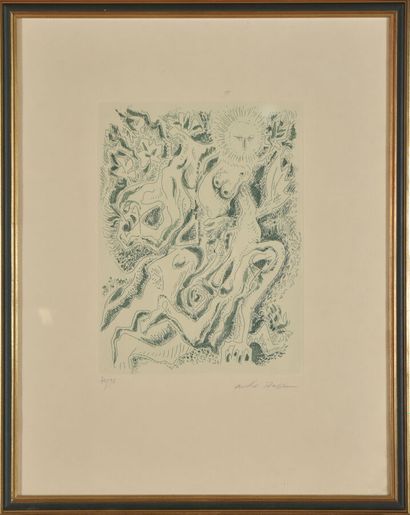 André MASSON (1896-1987).
Woman.
Etching...