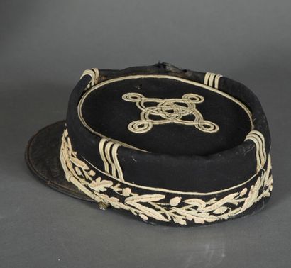 null FRANCE. Prefect's kepi embroidered with blue foliage, mitted, early 3rd Rep...