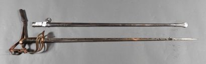 FRANCE. Officer's sword with 5 flat brass...