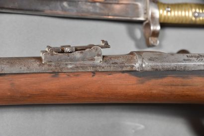 null FRANCE. CHASSEPOT rifle, 1866, 79.5cm barrel marked "S.1869", "MI", "ED", "Manufacture...