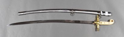 Oriental style sword, blade engraved with...