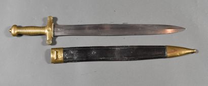 null FRANCE. Glaive 1831, blade " PR ", " TALABOT.PARIS " leather scabbard " GIRARD.........