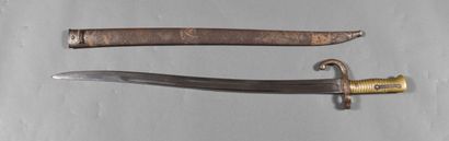 null FRANCE. Bayonet CHASSEPOT, " M. Imp. ST ETIENNE.1868 ", pikes in the scabbard,...