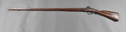 null Flintlock single shot shot shotgun, ST ETIENNE octagonal barrel, pitted, letter...