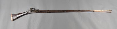 null NORTH AFRICA . MOROCCO . old Moukala rifle, horn inlays. Crack in the wood,...