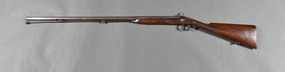 null Hunting rifle with 1 shot with hammer percussion on the side on a front lock,...