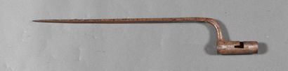 null FRANCE. Bayonet with socket (8,2cm), stamped with a letter, total length 46cms,...