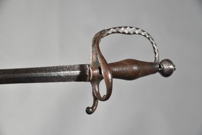 null FRANCE. Dragon sword, iron, double turn guard (missing one, old repair or modification),...