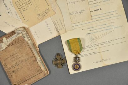 null France. 1° GUERRE. 209° RIT. Citation à la Croix de guerre (1) et lettre pour...