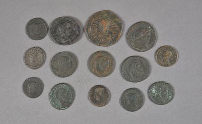 ROME et BYZANCE 
LOT de 14 monnaies dont...