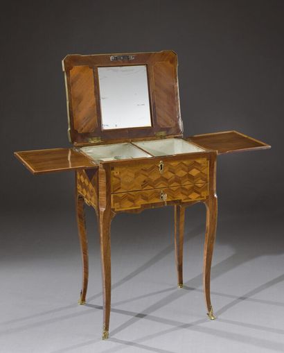 Small dressing table in rosewood, amaranth...