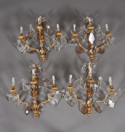 Large eighteenth-century style cage chandelier...