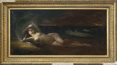null Jean-Baptiste CHATIGNY (1834-1886).
The Birth of Venus, circa 1865.
Oil on canvas.
Signed...