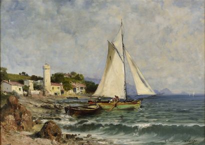 Théodore LEVIGNE (1848-1912).
Fishermen's...