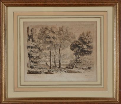 null Richard EARLOM (1743-1822)
Pair of landscapes in aquatint, after Le Lorrain.
Proofs...