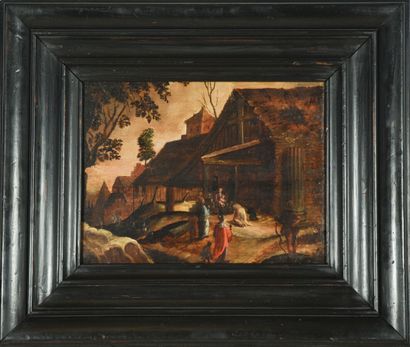 null ECOLE HOLLANDAISE du XVIIe siècle
L'Adoration des Mages
Huile sur panneau. Deux...