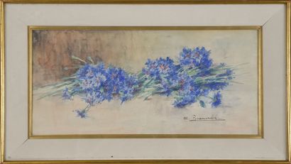Marcelle BONNARDEL (1900-1982).
Carnations.
Watercolor...