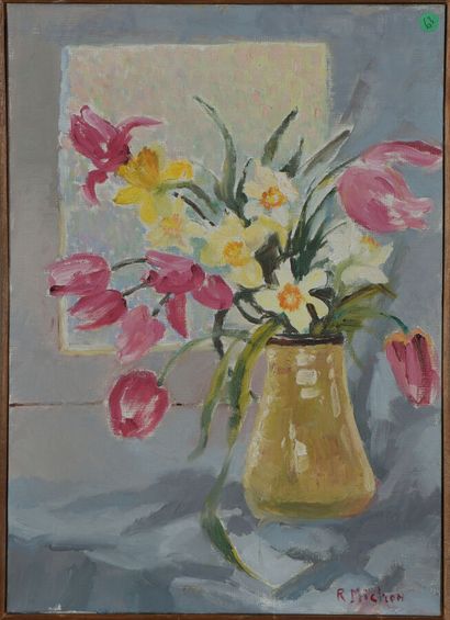 * R. MICHON, école moderne (XXème siècle).
Tulipes...
