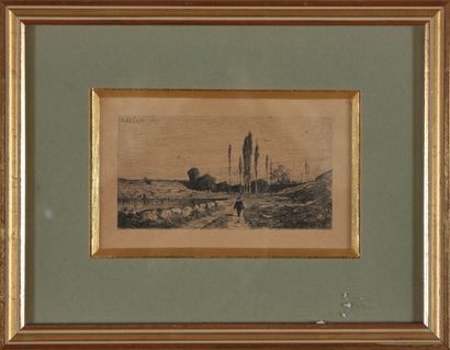 null Adolphe APPIAN (1818 - 1898)
Paysage. Eau-forte
A vue : 7,5 x 13 cm
L'épreuve...
