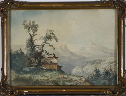 Late 19th-early 20th century French school.
Mountain...