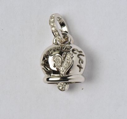 null CHANTECLERC : Pendentif "Charm's" en or gris 18K (750/oo), collection "Campanella",...