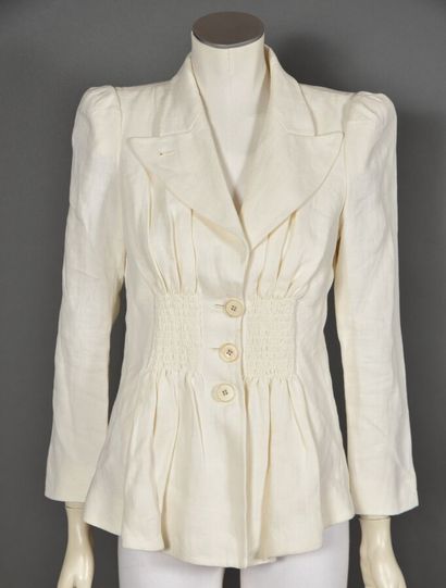 Sonia Rykiel. Off-white linen jacket, wide...