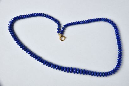 Necklace of falling lapis lazuli lozenges,...
