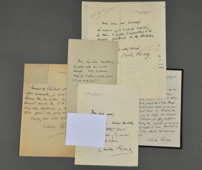 null Charles RICHET (1850-1835), physiologist, Nobel Prize.
6 autographed letters...