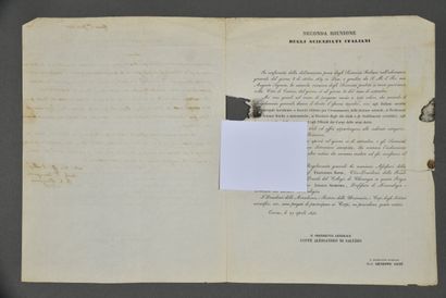 null Charles-Lucien BONAPARTE (1803-1857), ornithologist.
Letter signed to Charles...