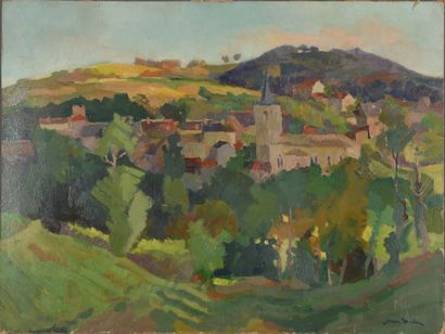 Jean DULAC (1902-1968).
Village dans le Beaujolais....