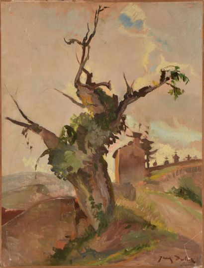 Jean DULAC (1902-1968).
-The old walnut tree...