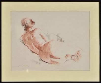 Jean DULAC (1902-1968).
Reclining back nude....