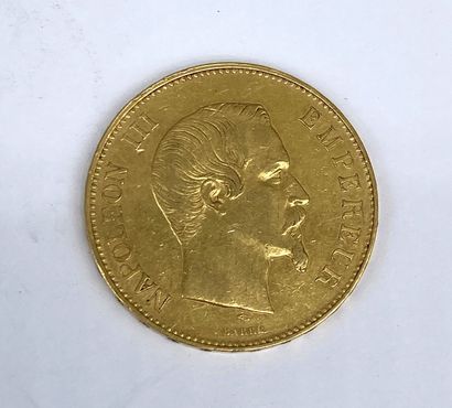 null 1 pièce de 100 francs or Napoléon III tête nue 1857
Poids : 32,2 g 

LOT VENDU...